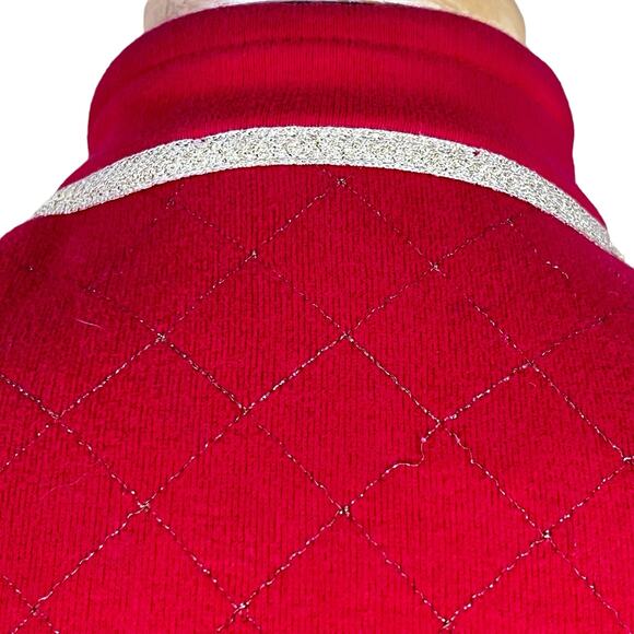 St. John Sport by Marie by Marie Gray 1/4 Zip Red Pullover Sweatshirt Size P - Picture 8 of 13